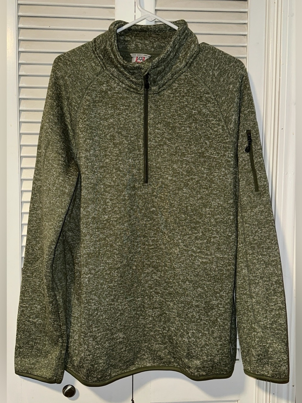 Avalanche Outdoor Supply Co Heather Green Quarter Zip Fleece Pullover Men’s XL